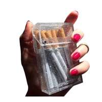 UKETA Transparent Plastic Acrylic Cigarette case with custom printing